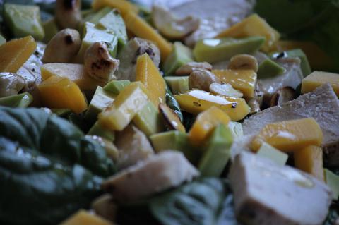 'Chicken, mango, cashew salad' header image