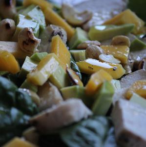 'Chicken, mango, cashewÂ salad' header image
